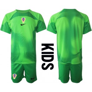Croatia Goalkeeper Replica Home Stadium Kit for Kids World Cup 2022 Short Sleeve (+ pants)